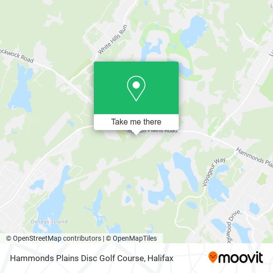 Hammonds Plains Disc Golf Course map