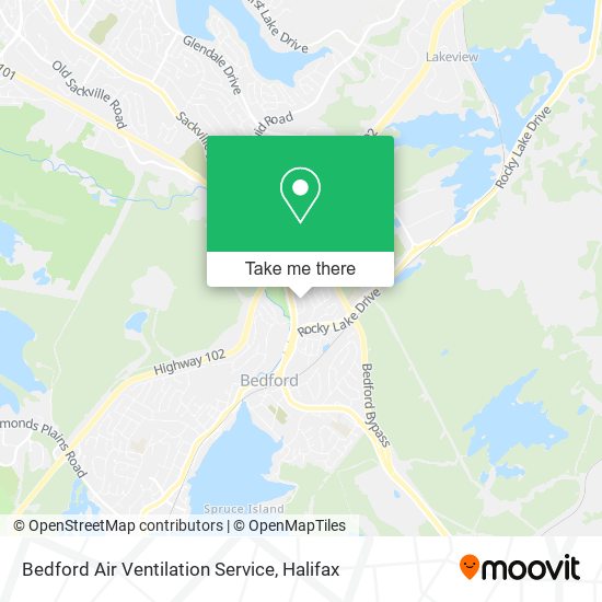 Bedford Air Ventilation Service map