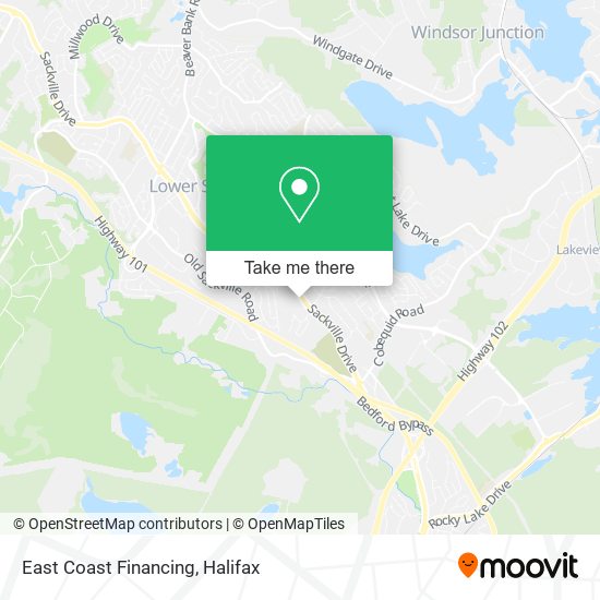 East Coast Financing map