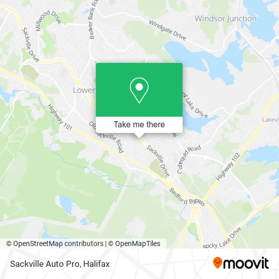 Sackville Auto Pro map