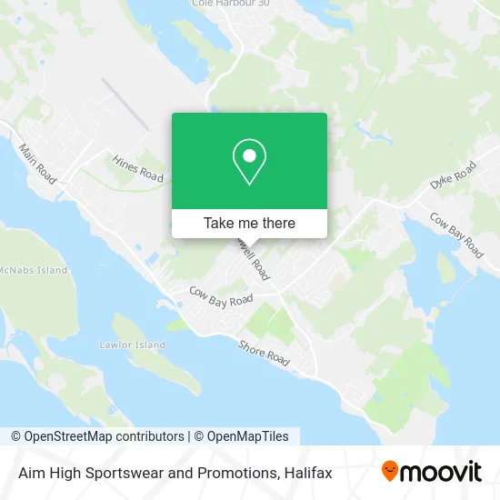 Aim High Sportswear and Promotions map