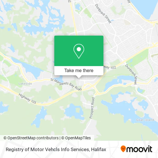 Registry of Motor Vehcls Info Services map
