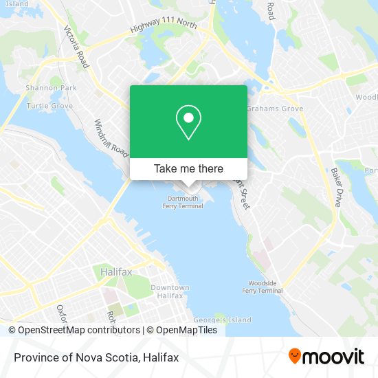 Province of Nova Scotia map