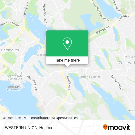 WESTERN UNION map