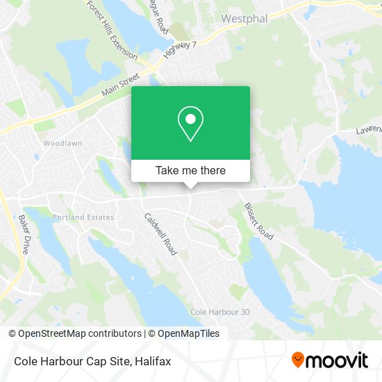 Cole Harbour Cap Site map