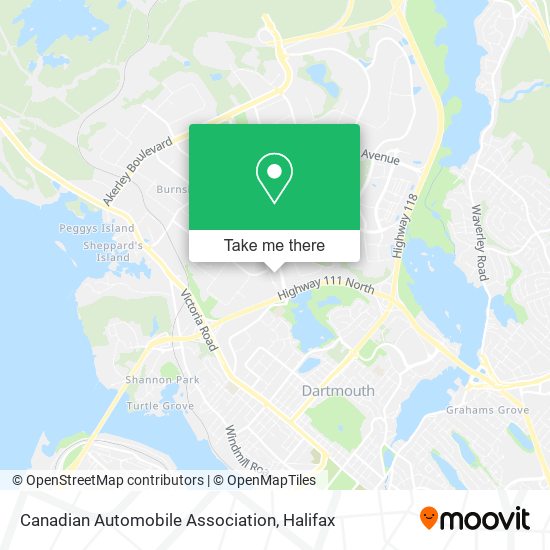 Canadian Automobile Association map