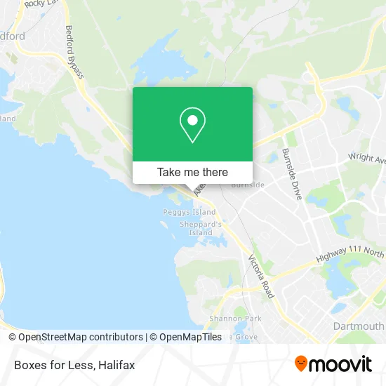 Boxes for Less map
