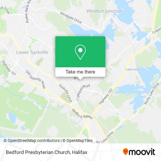 Bedford Presbyterian Church map