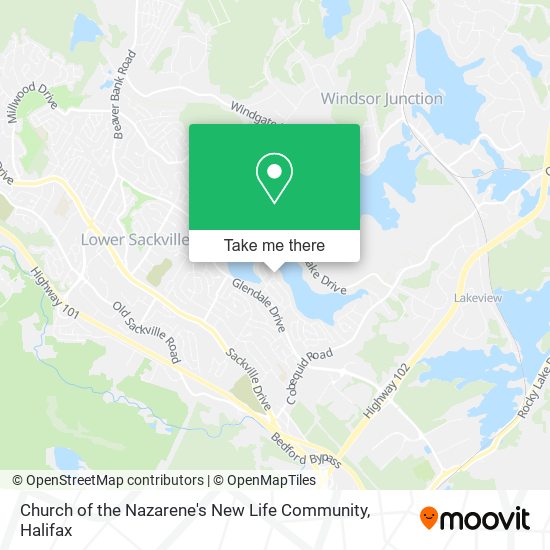 Church of the Nazarene's New Life Community map