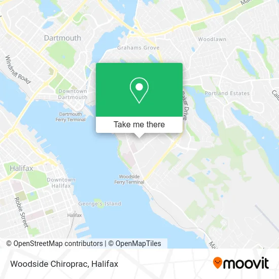 Woodside Chiroprac map