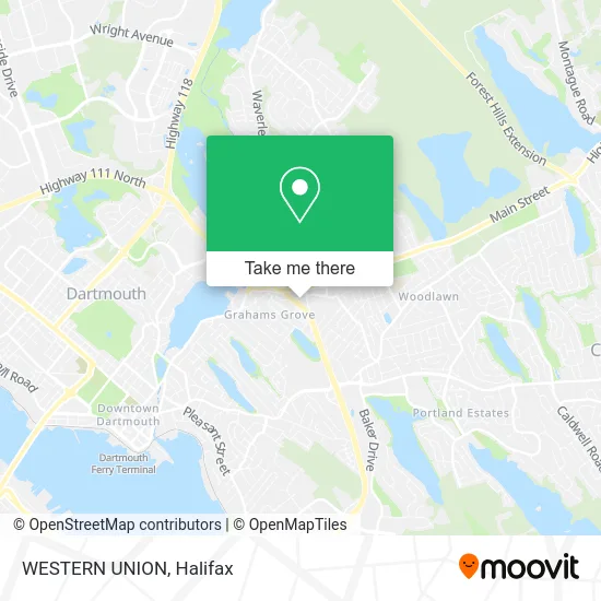 WESTERN UNION map