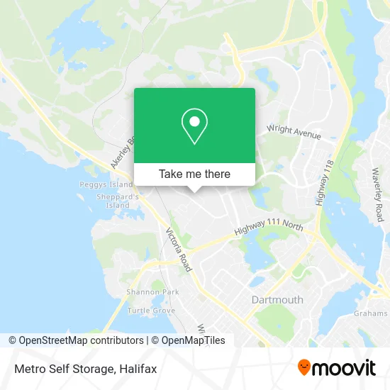 Metro Self Storage map