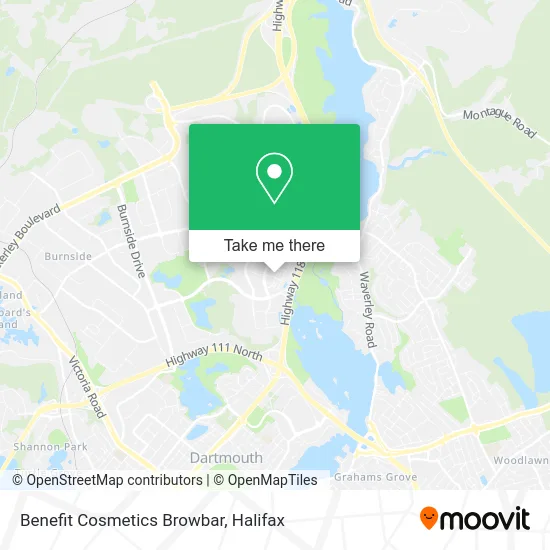 Benefit Cosmetics Browbar map