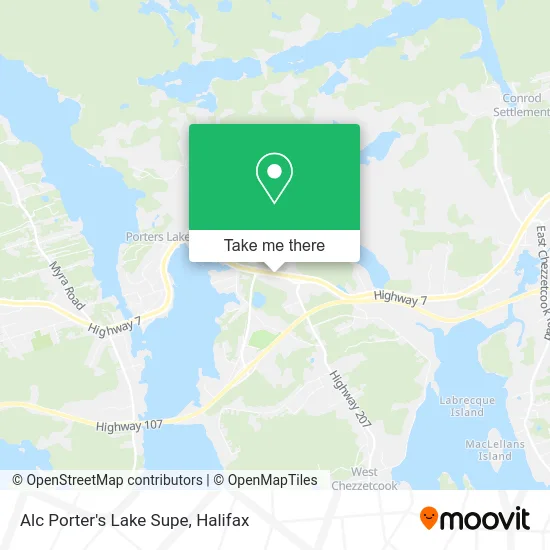 Alc Porter's Lake Supe map