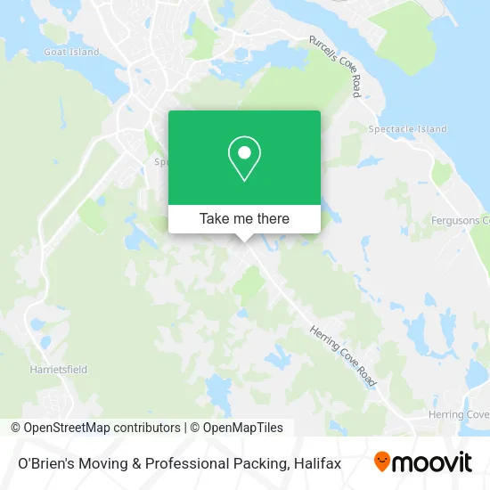 O'Brien's Moving & Professional Packing map