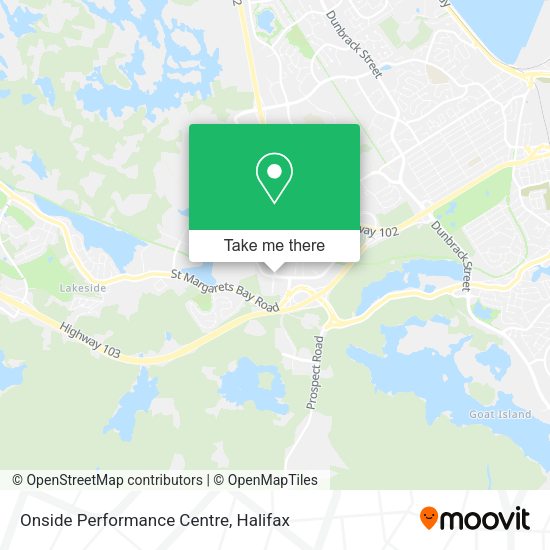 Onside Performance Centre map