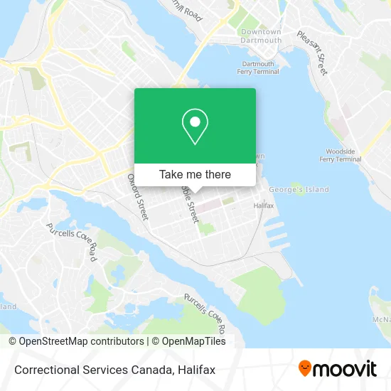 Correctional Services Canada map