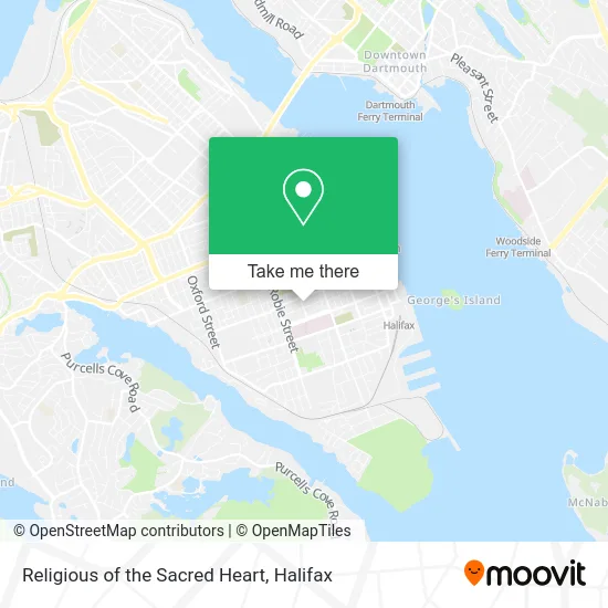 Religious of the Sacred Heart map