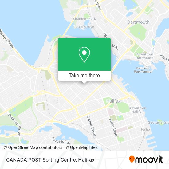 CANADA POST Sorting Centre map