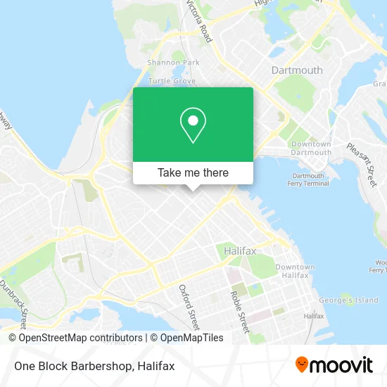 One Block Barbershop map
