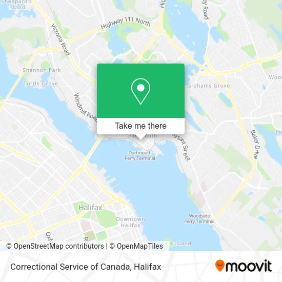 Correctional Service of Canada map