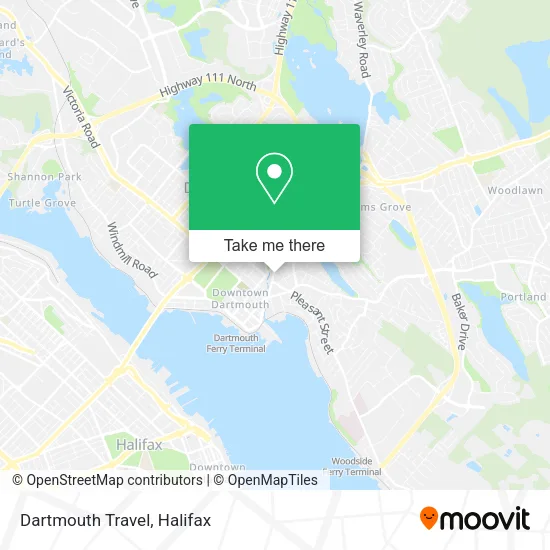 Dartmouth Travel map