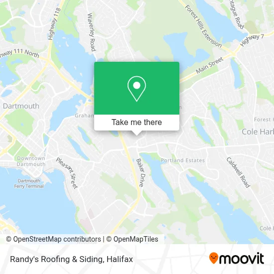 Randy's Roofing & Siding map