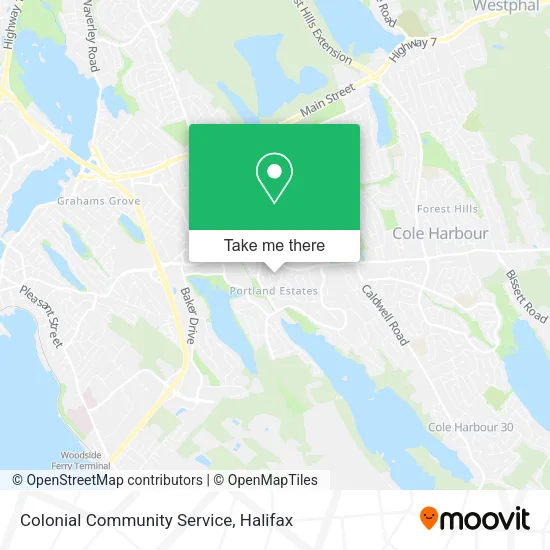 Colonial Community Service map
