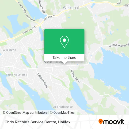 Chris Ritchie's Service Centre map
