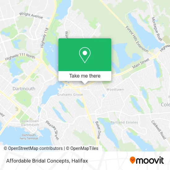 Affordable Bridal Concepts map