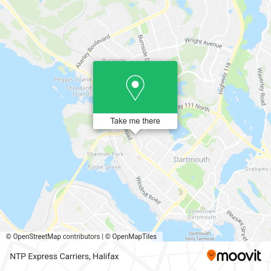 NTP Express Carriers map