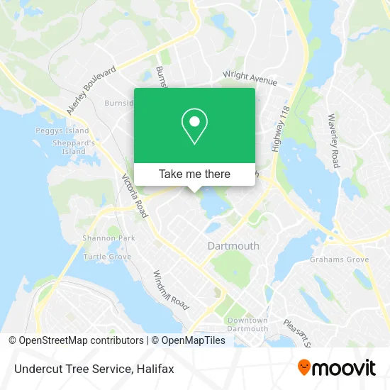 Undercut Tree Service map