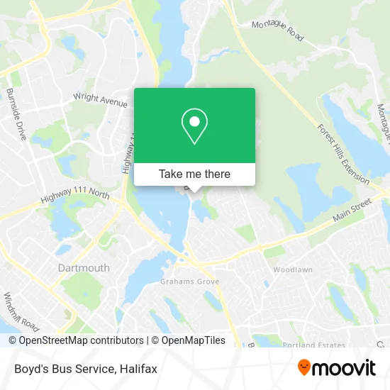 Boyd's Bus Service map