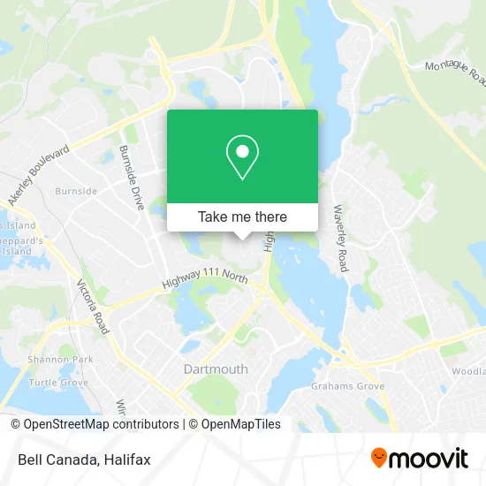 Bell Canada map