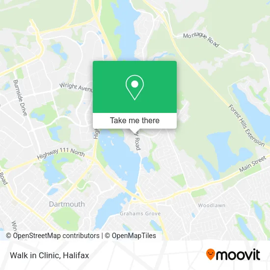 Walk in Clinic map