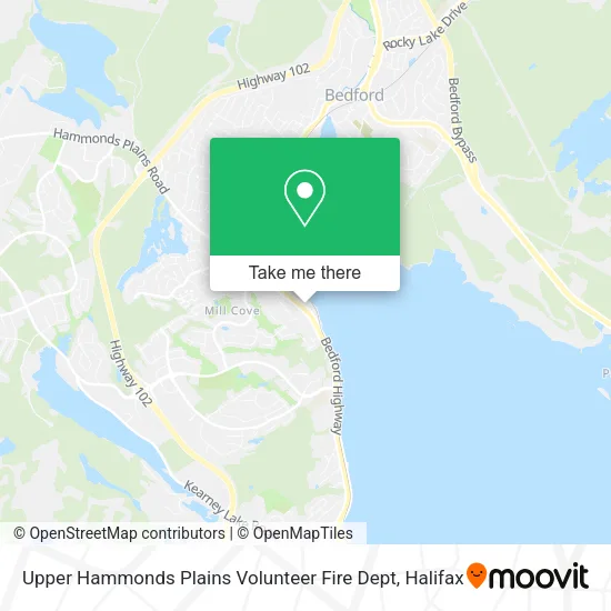 Upper Hammonds Plains Volunteer Fire Dept map