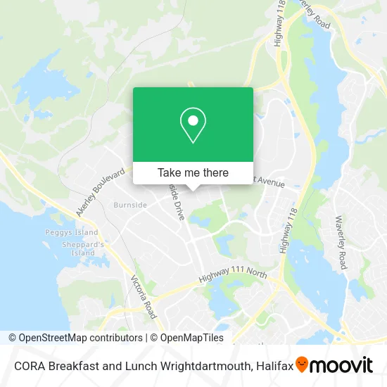 CORA Breakfast and Lunch Wrightdartmouth map