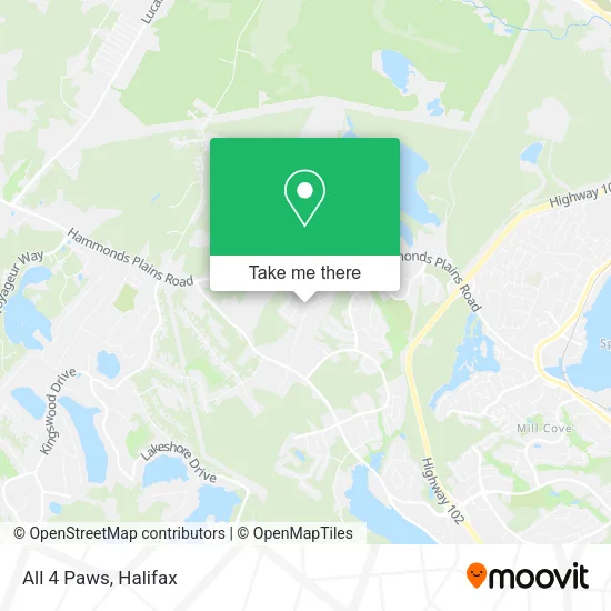 All 4 Paws map