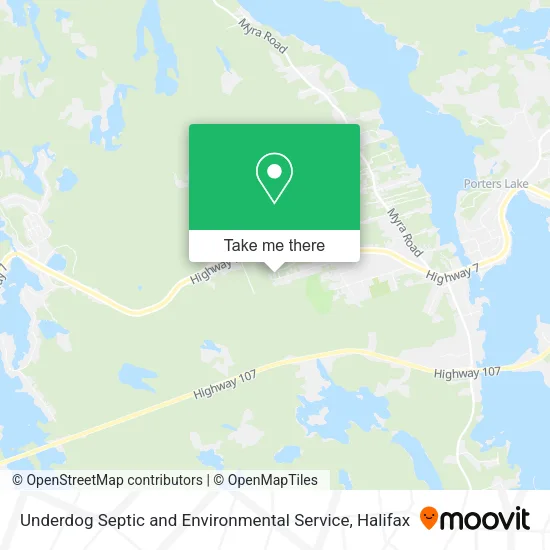 Underdog Septic and Environmental Service map