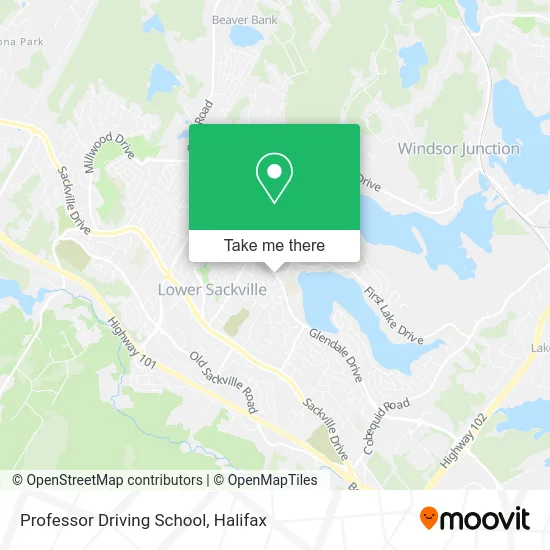 Professor Driving School map