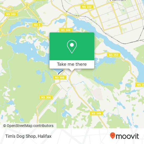 Tim's Dog Shop map