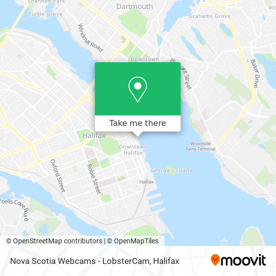 Nova Scotia Webcams - LobsterCam map