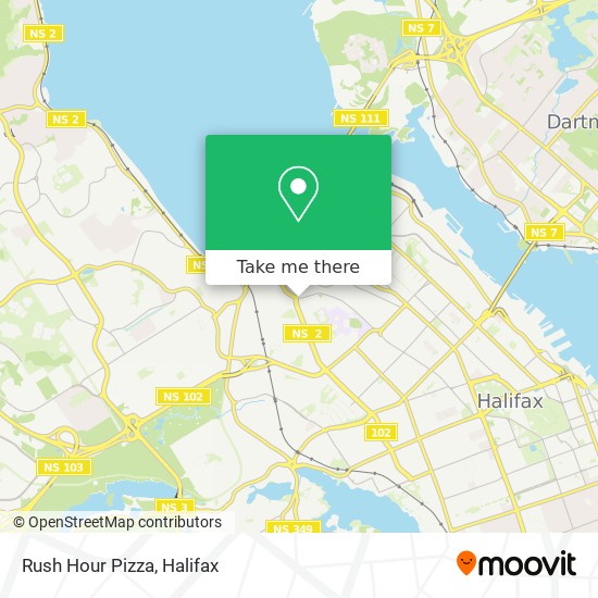 Rush Hour Pizza map