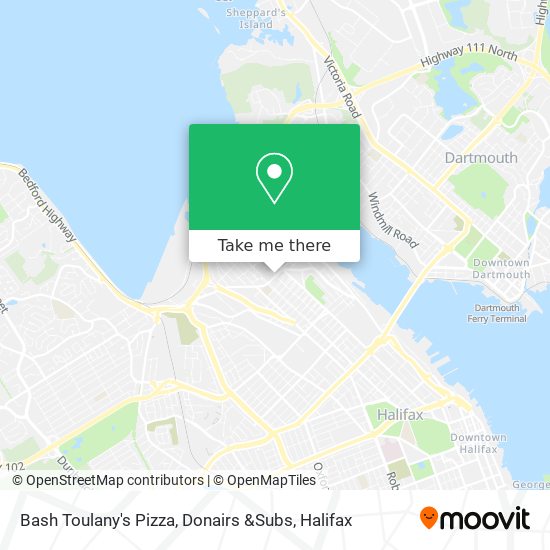 Bash Toulany's Pizza, Donairs &Subs map