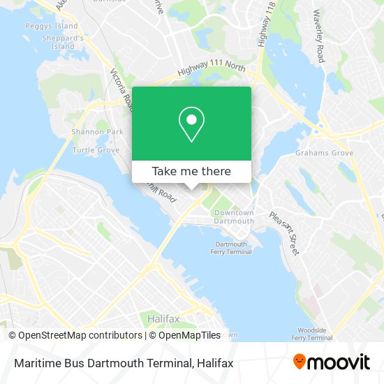 Maritime Bus Dartmouth Terminal map