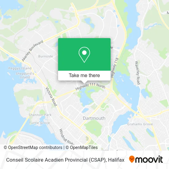 Conseil Scolaire Acadien Provincial (CSAP) map