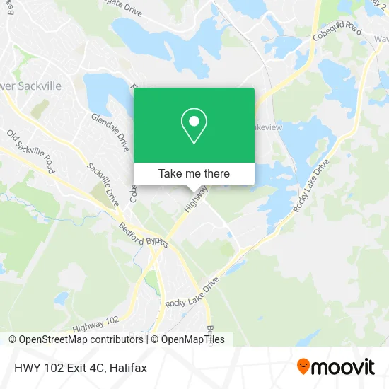 HWY 102 Exit 4C map