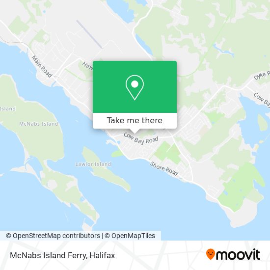 McNabs Island Ferry map