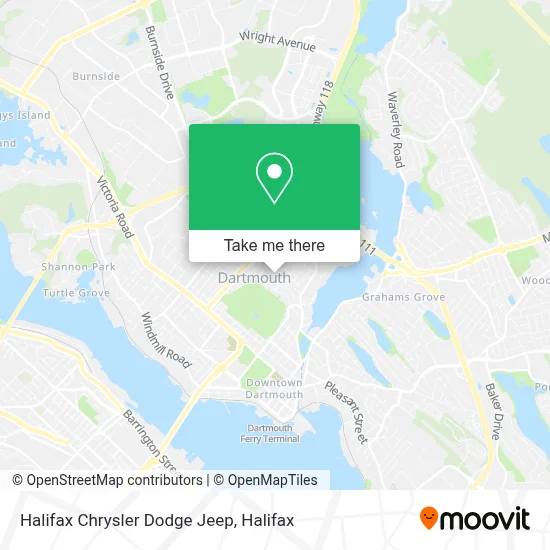 Halifax Chrysler Dodge Jeep map