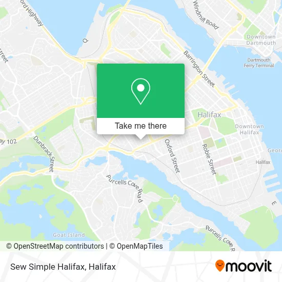 Sew Simple Halifax map